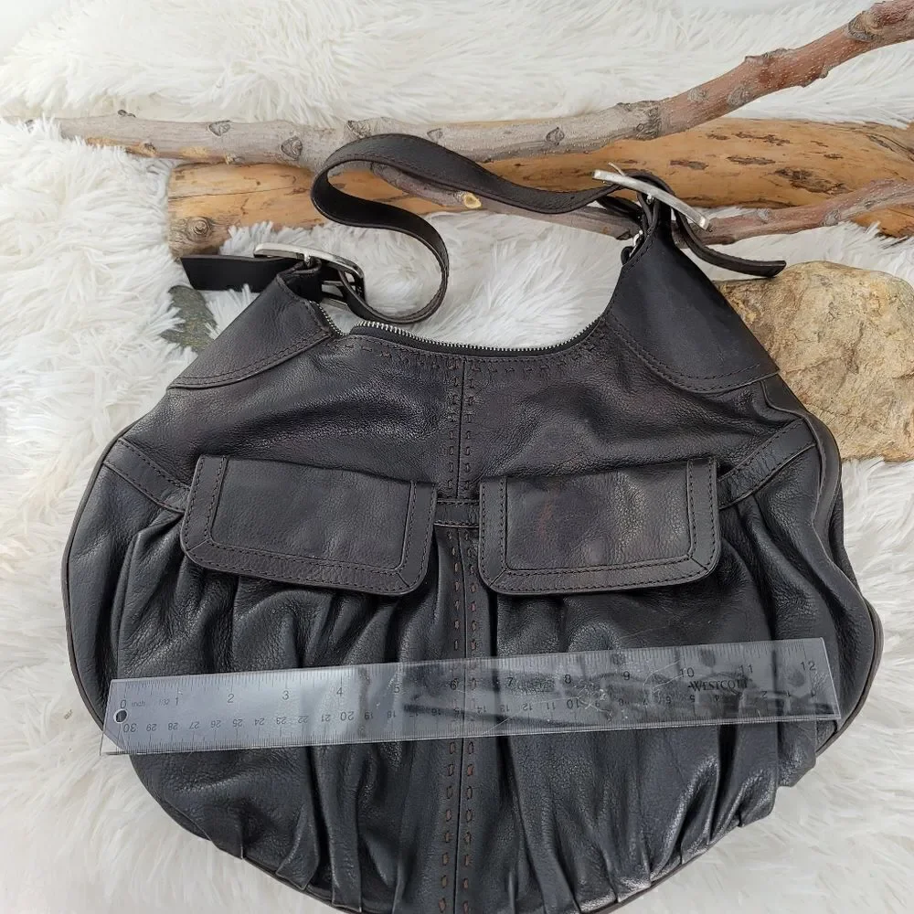 Cole haan large hobo bag dark brown